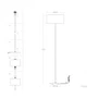 Lampadaire Puducherry avec douille E27 [SKD-F1006]
