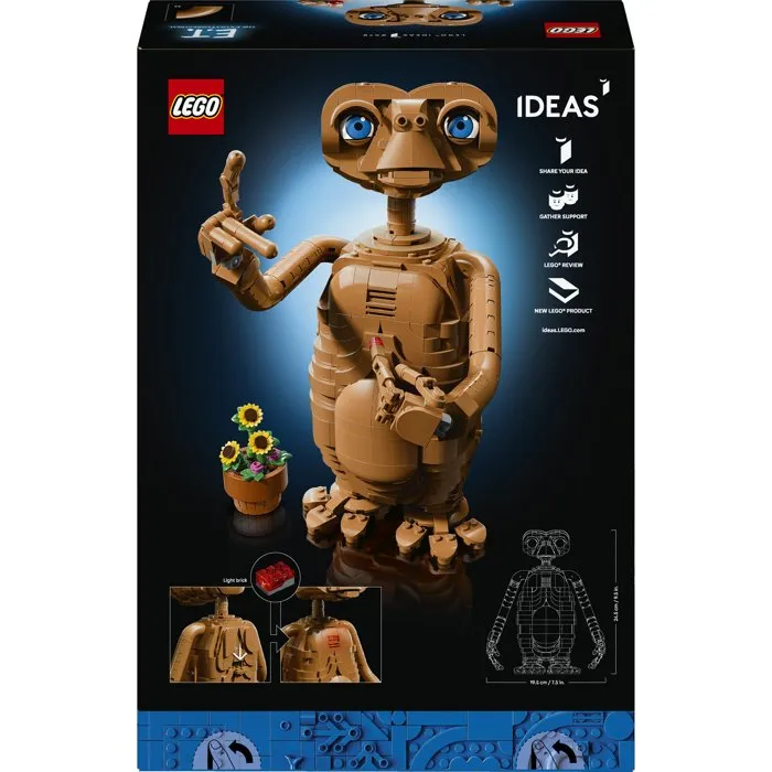 Lego Set de construction LEGO Ideas E.T. l'Extra-Terrestre avec figurine articulée de 30 cm Lego Set de construction LEGO Ideas E.T. l'Extra-Terrestre avec figurine articulée de 30 cm