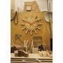 Alessi MDL05 Raggiante - Horloge murale en bois de bambou avec chiffres romains, design Michele De Lucchi
