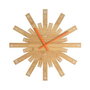 Alessi MDL05 Raggiante - Horloge murale en bois de bambou avec chiffres romains, design Michele De Lucchi
