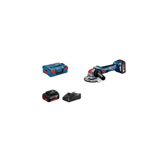 Bosch Professional - GWX 18V-7 - Meuleuse angulaire 125 mm sans fil - 2 batteries 4,0Ah - L-Boxx Bosch Professional - GWX 18V-7 - Meuleuse angulaire 125 mm sans fil - 2 batteries 4,0Ah - L-Boxx