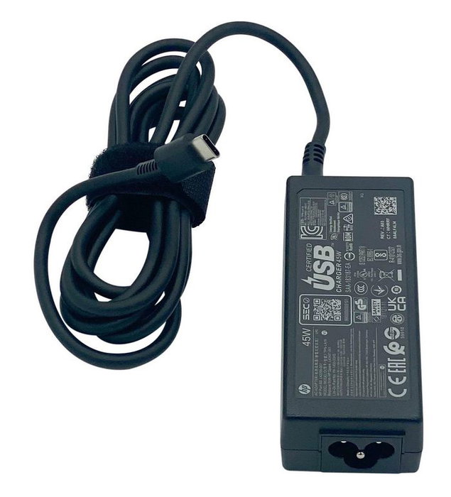 HP - Adaptateur secteur 45W USB-C 1.8 mètres avec ficelle 3 broches - pour ordinateur portable