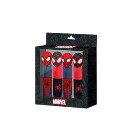 Karactermania Pack de 4 marqueurs Spider-Man Peter Parker - Boîte cadeau - PP et ABS - 3.5 x 16 x 19.5 cm