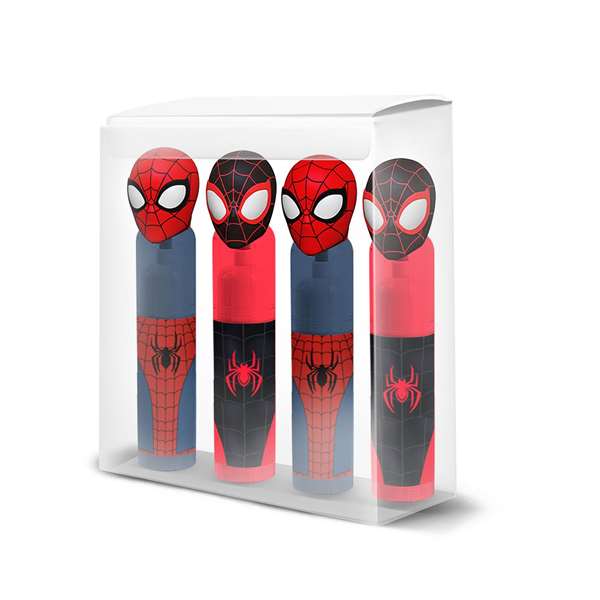 Karactermania Pack de 4 marqueurs Spider-Man Peter Parker - Boîte cadeau - PP et ABS - 3.5 x 16 x 19.5 cm