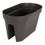Artevasi Jardinière de balcon Capri ovale gris anthracite 30 x 60 x H 30 cm