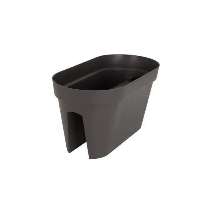 Artevasi Jardinière pour Balcon Capri - Gris Anthracite - 30 x 60 x H 30 cm - 26,8 Litres - Design Élégant