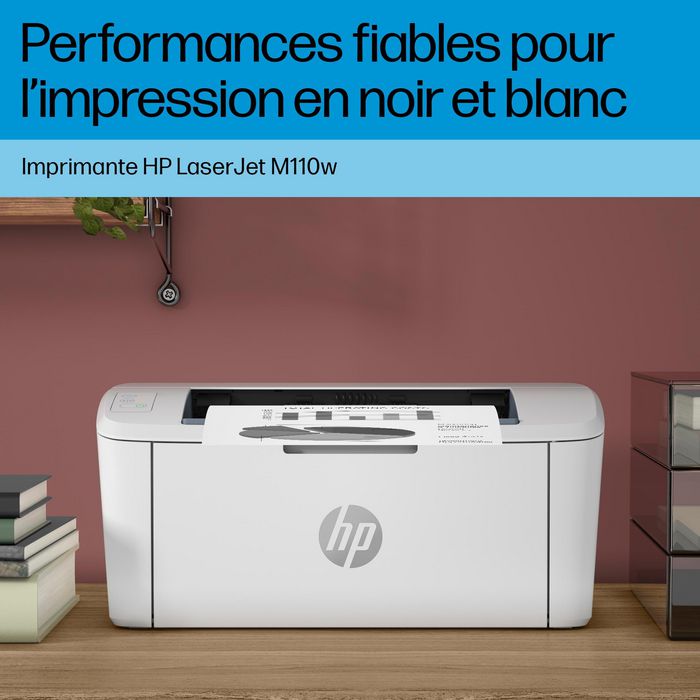 HP Imprimante laser mono M110w compacte WiFi - Jusqu'à 20 ppm, impression professionnelle