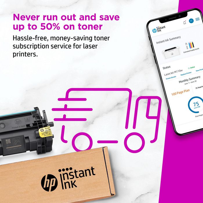 HP Imprimante laser mono M110w compacte WiFi - Jusqu'à 20 ppm, impression professionnelle