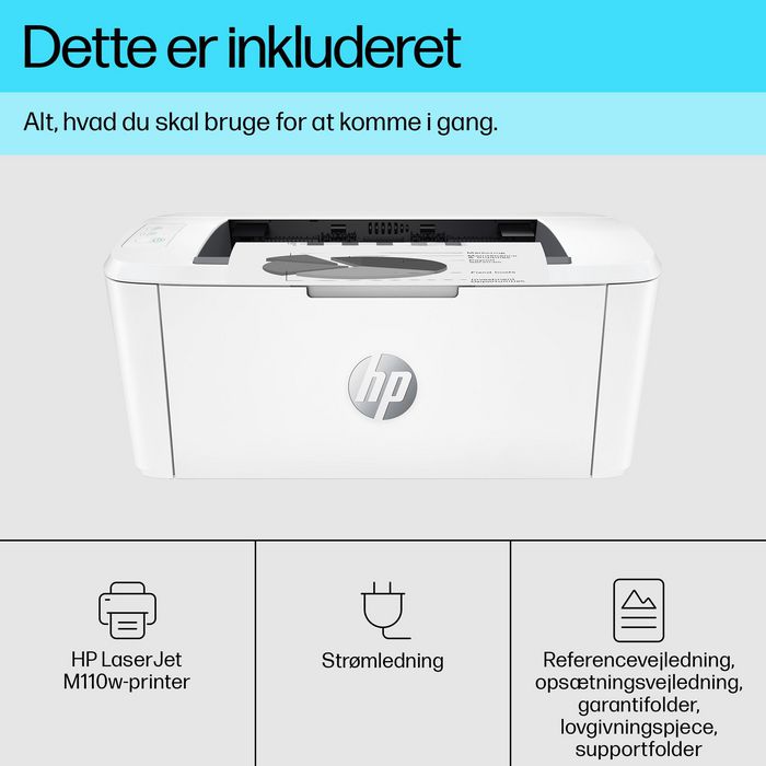 HP Imprimante laser mono M110w compacte WiFi - Jusqu'à 20 ppm, impression professionnelle