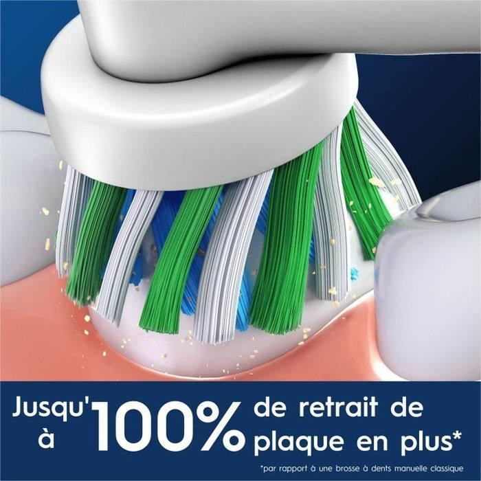 Oral-B Brossette Cross Action pour brosse à dents électrique, pack de 6, blanc
