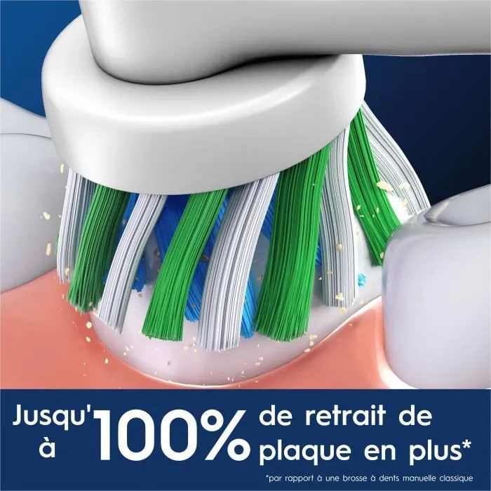 Oral-B - Brossettes Cross Action pour Brosse à Dents Électrique - Pack de 6 - Filaments en X pour un Nettoyage Profond