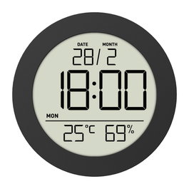 Day Thermomètre et Hygromètre avec Horloge et Date