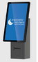 Ergonomic Solutions SpacePole Mini Kiosk - Support mural pour borne interactive, écrans jusqu'à 27", intégration périphériques (imprimante, scanner)