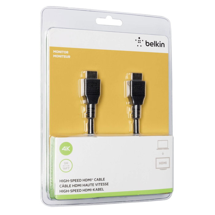 Belkin Câble HDMI Standard Audio Vidéo 4K/Ultra HD Compatible 5m