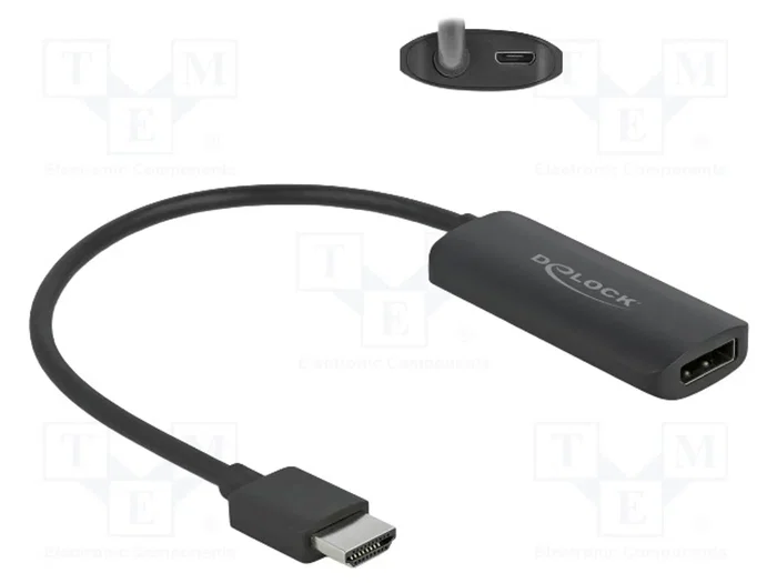DELOCK Adaptateur DisplayPort vers HDMI avec micro USB B DELOCK Adaptateur DisplayPort vers HDMI avec micro USB B