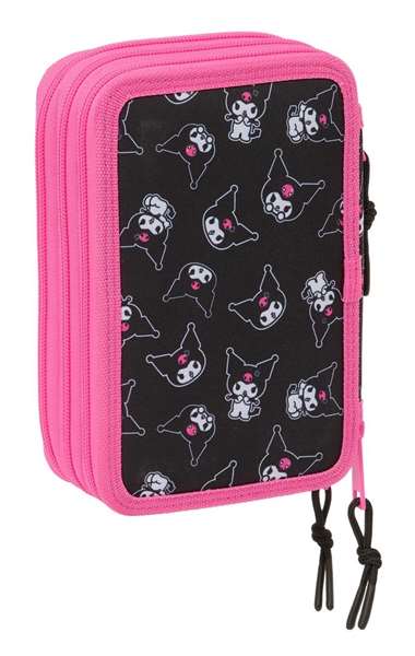 Safta Plumier triple avec 37 pièces Kuromi, dimensions 12,5x19,5x5,5 cm, à partir de 3 ans Safta Plumier triple avec 37 pièces Kuromi, dimensions 12,5x19,5x5,5 cm, à partir de 3 ans