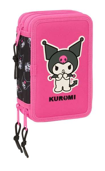 Safta Plumier triple avec 37 pièces Kuromi, dimensions 12,5x19,5x5,5 cm, à partir de 3 ans Safta Plumier triple avec 37 pièces Kuromi, dimensions 12,5x19,5x5,5 cm, à partir de 3 ans
