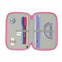 Pochette à crayons triple Kuromi Noir Fuchsia 12,5 x 19,5 x 5,5 cm 37 Pièces