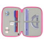 Safta Pochette à crayons triple Kuromi Noir Fuchsia 37 Pièces
