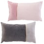Home Deco Factory Coussin Bicolore 30x50 cm avec bordure dorée