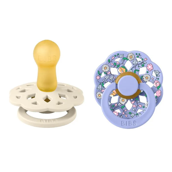 Bibs Sucette bébé Liberty Boheme Taille 2 - Ivory Mix - Pack de 2 Bibs Sucette bébé Liberty Boheme Taille 2 - Ivory Mix - Pack de 2