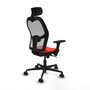 Piqueras y Crespo Chaise de Bureau avec Appui-tête Jorquera 3D036N2 Orange Foncé