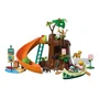 Playmobil 72071 Zoo : Au coeur de la jungle - Set avec décors tropicaux, arbre central, lianes, toboggan, barque et animaux sauvages