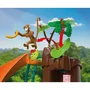 Playmobil 72071 Zoo : Au coeur de la jungle - Set avec décors tropicaux, arbre central, lianes, toboggan, barque et animaux sauvages