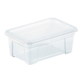Mondex Space Box K1 Boîte de rangement transparente 5,7 L 35,5 x 21 x 12,5 cm avec couvercle et grille de ventilation