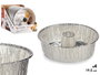 Kinvara Lot de 4 moules à flan en aluminium argenté 19,5 x 19,5 x 7 cm (Set de 24)