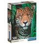 Clementoni Puzzle 500 pièces + poster : Jaguar dans la jungle