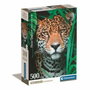 Clementoni Puzzle 500 pièces + poster : Jaguar dans la jungle