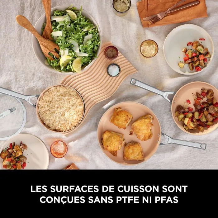 Ninja Set de 3 casseroles ExtendedLife CW93003EUI - 16/18/20 cm avec couvercles