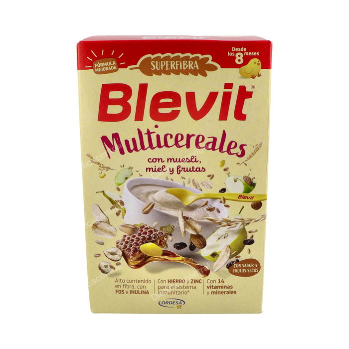 BLEVIT Super Fibra Multicereales Muesli 500 G - Céréales infantiles à haute teneur en fibres pour bébés BLEVIT Super Fibra Multicereales Muesli 500 G - Céréales infantiles à haute teneur en fibres pour bébés