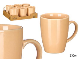 Vessia Jarra Mug Beige 330 ml Céramique 11x10x8 cm (Set de 24)