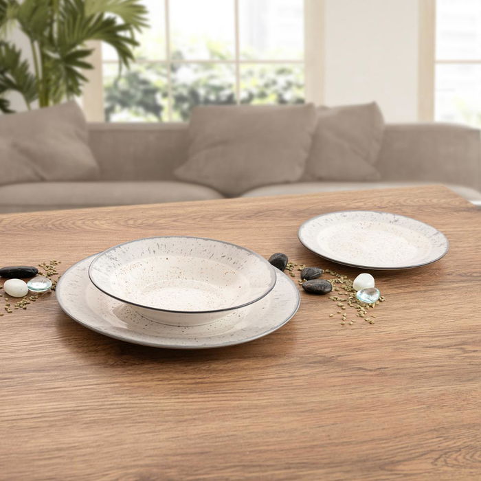 Assiettes Quid Faro Blanc Céramique 18 Pièces