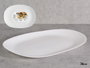 Vivalto Bandeja en verre Opal rectangulaire 36x34x2.5 cm blanc (Set de 18)