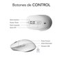Subblim Curve Ergo Dual Souris Ergonomique Sans Fil Bluetooth 5.2 + USB Récepteur 1600 DPI 6 Boutons Silencieux Rechargeable Blanc