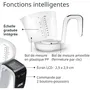 ADE - Balance Cuisine Numérique avec Pichet Doseur Gradué Amovible, Capacité 3 kg / 1 L, Précision au Gramme, Écran LCD, Fonction Tare, Piles CR2032 Incluses