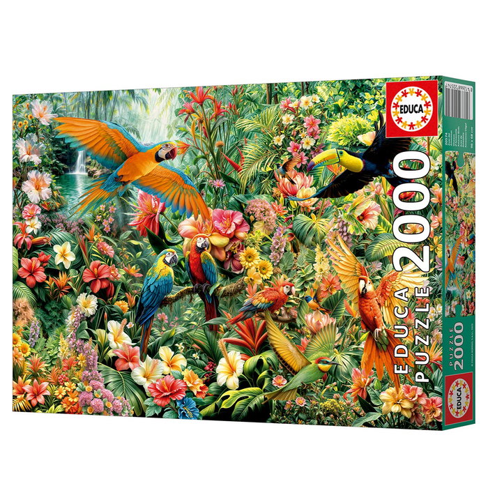 Educa Puzzle 2000 pièces Aves Del Amazonas 20574 – Oiseaux d'Amazonie pour adultes dès 14 ans