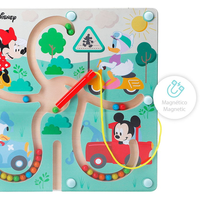 Woomax - Labyrinthe magnétique Baby Disney en bois - Jeu éducatif pour enfants dès 12 mois