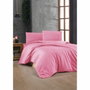 BigBuy Home Parure de couette Rose King Size - 3 Pièces