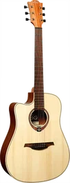 LAG Guitare Électro-Acustique Dreadnought Cutaway Naturelle Gaucher