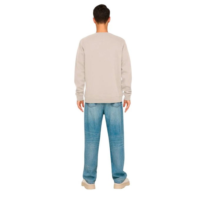 Sweat sans capuche homme Only & Sons Onsdawson Reg Crew Vd Blanc M