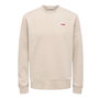 Sweat sans capuche homme Only & Sons Onsdawson Reg Crew Vd Blanc M