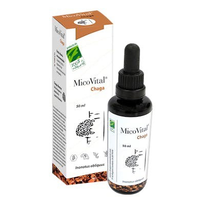 100% NATURAL MicoVital Chaga Extrait Liquide 50 ml 100% NATURAL MicoVital Chaga Extrait Liquide 50 ml