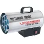 Rothenberger Roturbo 19000 - Générateur d'air chaud au gaz propane mobile, 18,5 kW, acier inoxydable, allumage piézo, protection thermique - Détendeur inclus