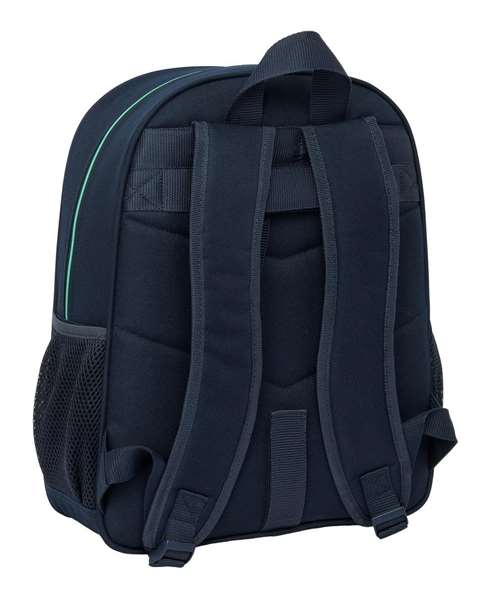 Safta Mochila Junior Adapt.Carro Real Madrid 2ª Equipacion 25/26 - Sac à dos pour enfants avec roulettes et poignée, dimensions 32x38x12 cm, âge minimum 3 ans