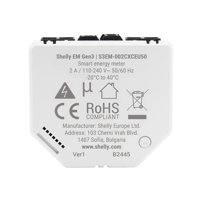 Module interrupteur Wi-Fi Shelly EM GEN3 + 50 A CT