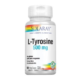 SOLARAY L-Tyrosine 500 mg, 50 capsules